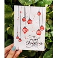 thumbnail image 1 of Charming Merry Christmas Card – Festive Red Ornaments Design – Blank Inside for Personal Messages – Perfect Holiday Greeting Card with Envelope Included, 1 of 2
