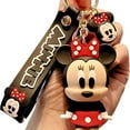 thumbnail image 1 of Charming Minnie Mouse Keychain - Disney Collectible Figure for Bag, Door, and Car Key-Ring, 1 of 6