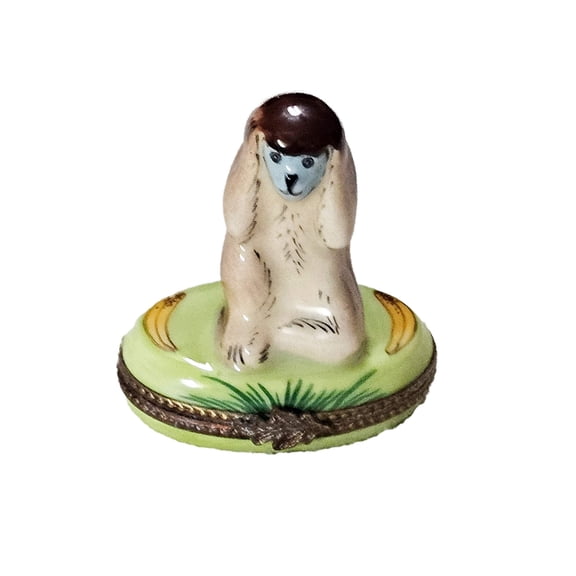 Charming Monkey Limoges Box for Animal Lovers Limoges Box Porcelain Figurine