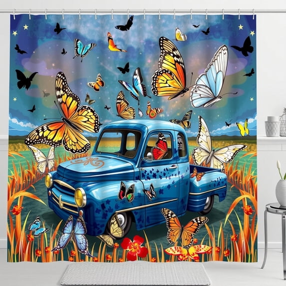 Charming Nature-Inspired Shower Curtain - Cozy Cottage & Green Forest Design for a Serene Bathroom Retreat