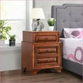 thumbnail image 1 of Charming Oak Nightstand with 3 Drawers & Curved Fronts, 1 of 5