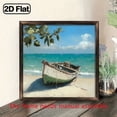 thumbnail image 1 of Charming Ocean Country Retro Wooden Frame Wall Art, 8x8 Inch Rustic Coastal Decor with Serene Beach Scene, Easy to Install Farmhouse Sign for Living Room, Bedroom, Entryway, Bathroom, Office Desk, 1 of 9