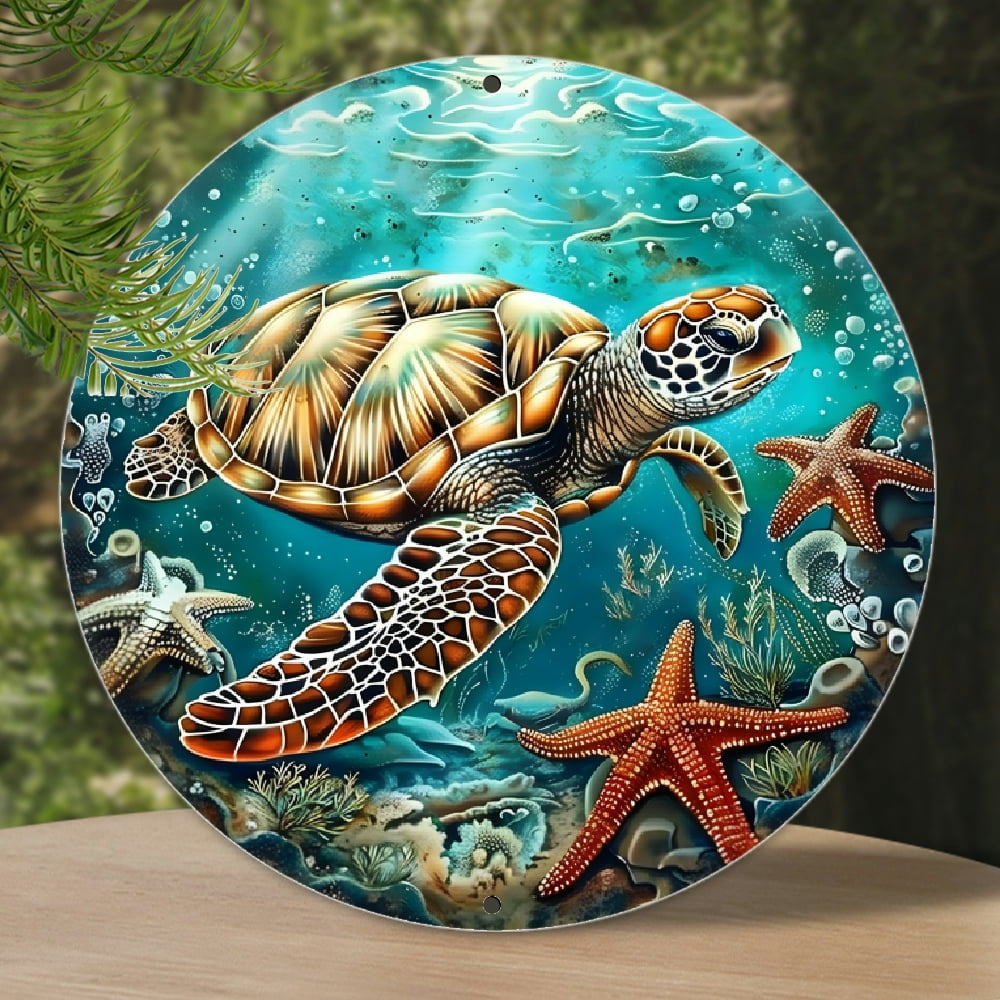 Charming Ocean-Themed Metal Wall Art Sign - Vintage-Inspired Decor for ...