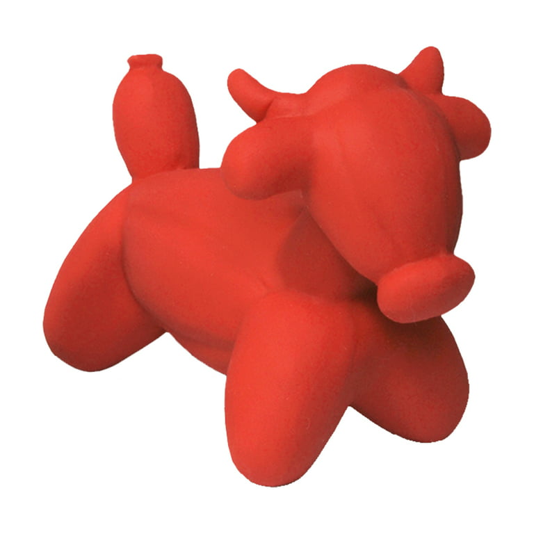 Charming Pet Latex Rubber Balloon Bull Dog Toy, Red, Large