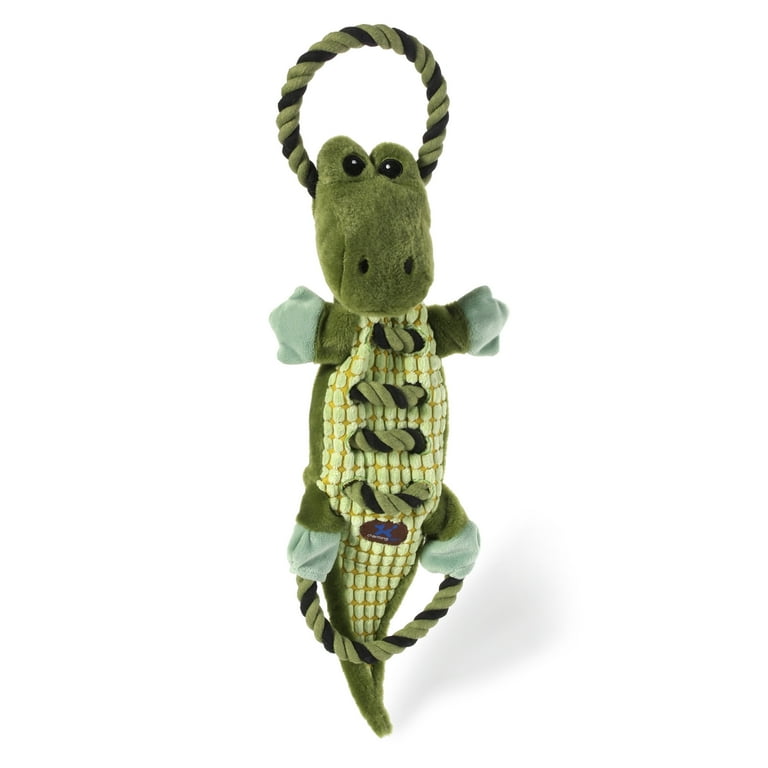 Charming Pet Ropes A Go Go Gator Interactive Plush Dog Tug Toy