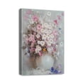 thumbnail image 1 of Charming Pink Flowers Canvas Wall Art 12X16inch Abstract Bouquet in Vase Artwork Prints. Exquisite Pink Floral Picture Poster for Teen Girl's Bedroom or Bathroom Decor, 1 of 7