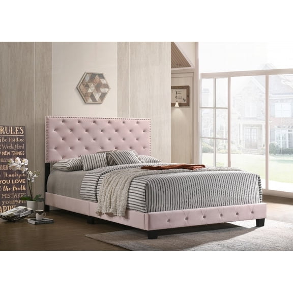 Charming Pink King Bed for Ultimate Comfort|Sturdy Materials & Simple Assembly