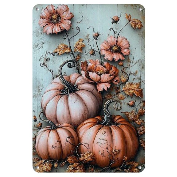 Charming Pumpkin Patch Metal Badge - Perfect for Halloween & Easter Decor, Indoor/Outdoor Use, Perfect for Room Decor