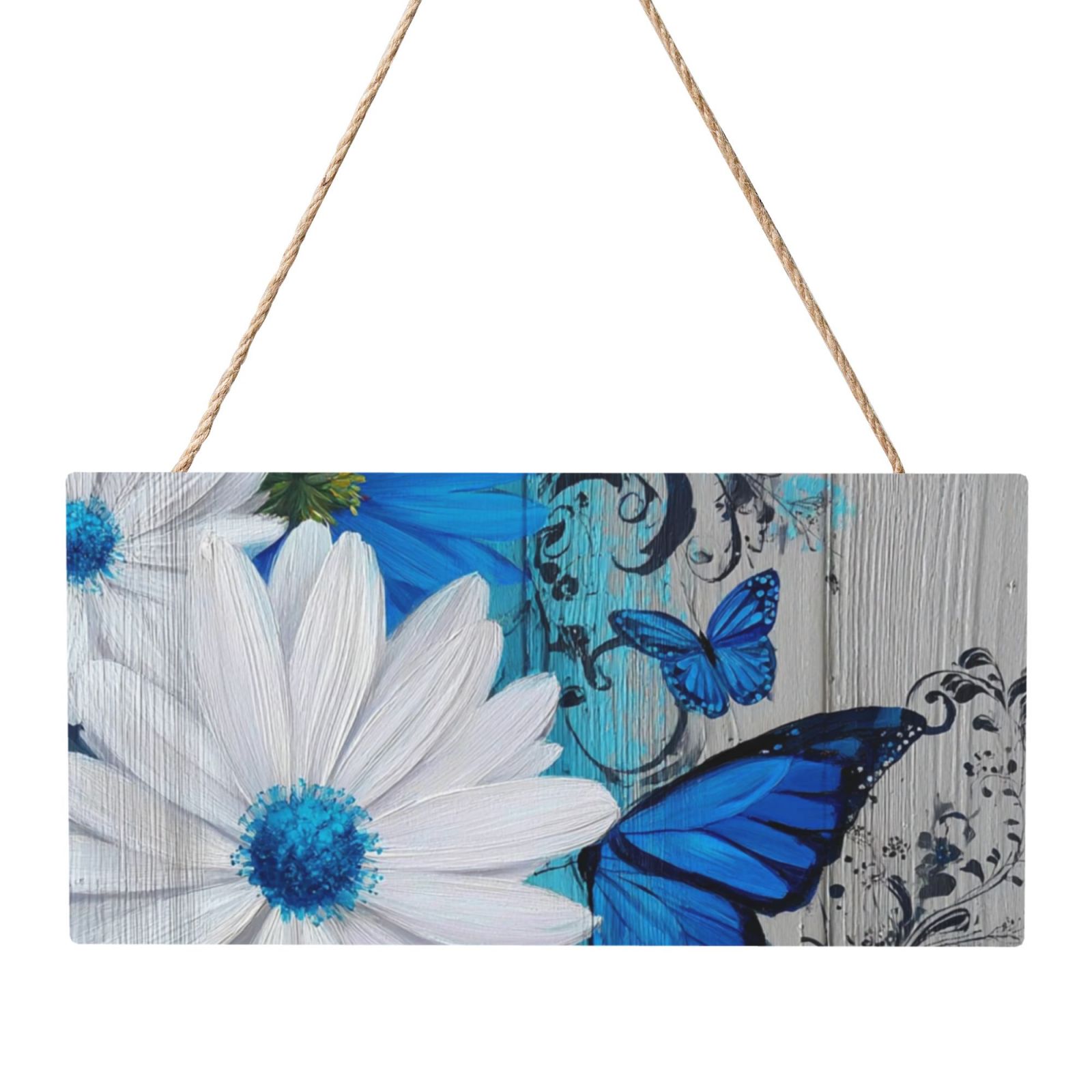 Image showcasing Charming Rectangular Wooden Decor Sign - Lightweight Density Board ...