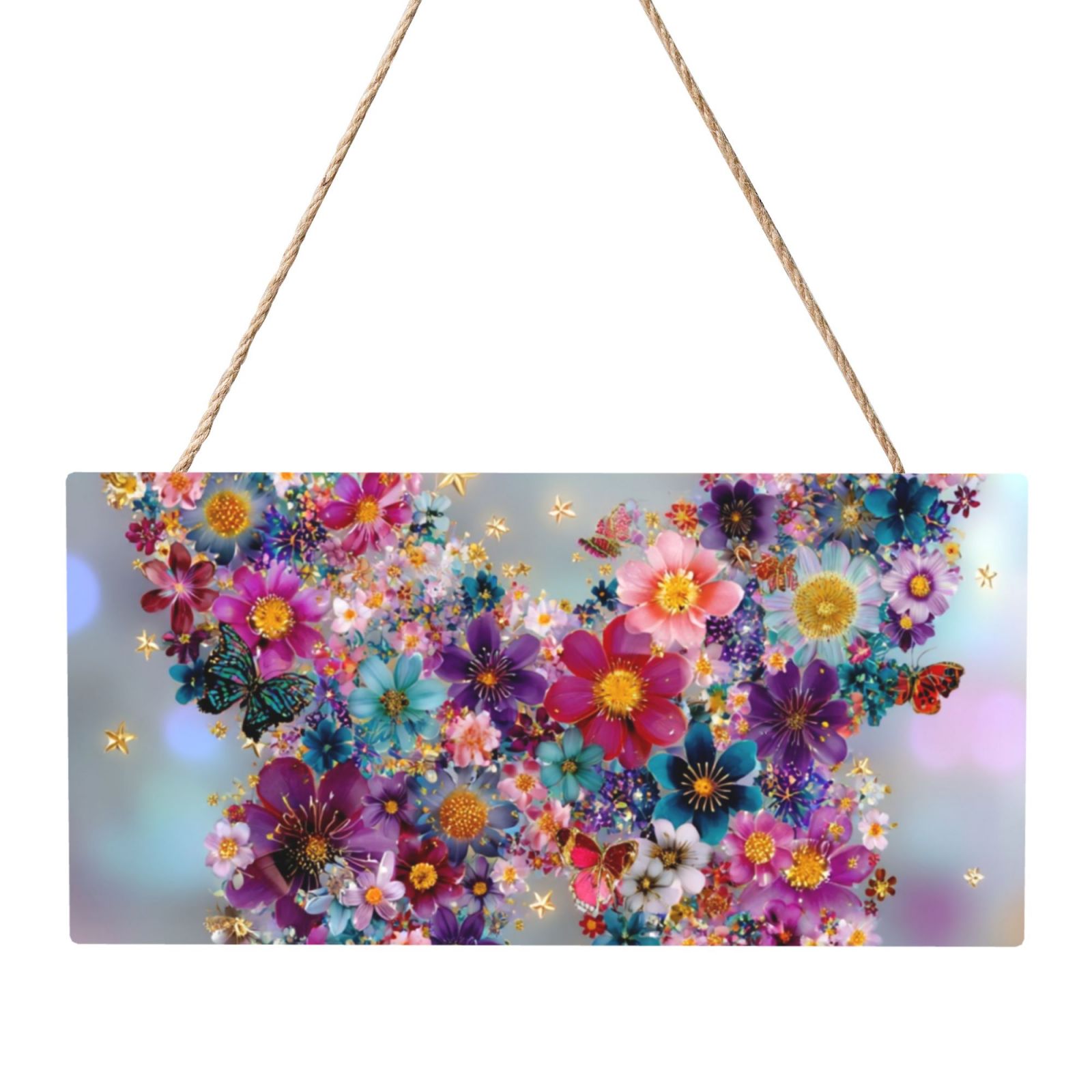 Charming Rectangular Wooden Decor Sign - Lightweight Density Board ...