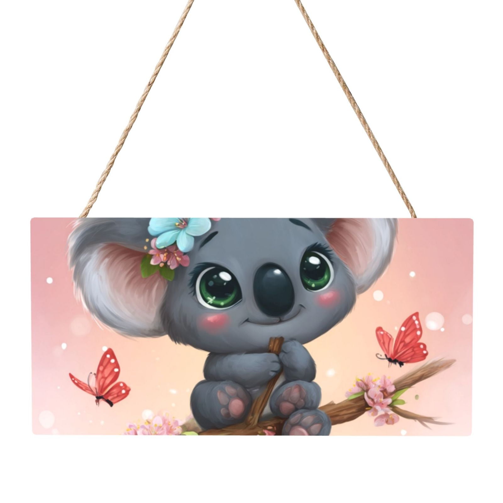 Charming Rectangular Wooden Decor Sign Lightweight Density Board