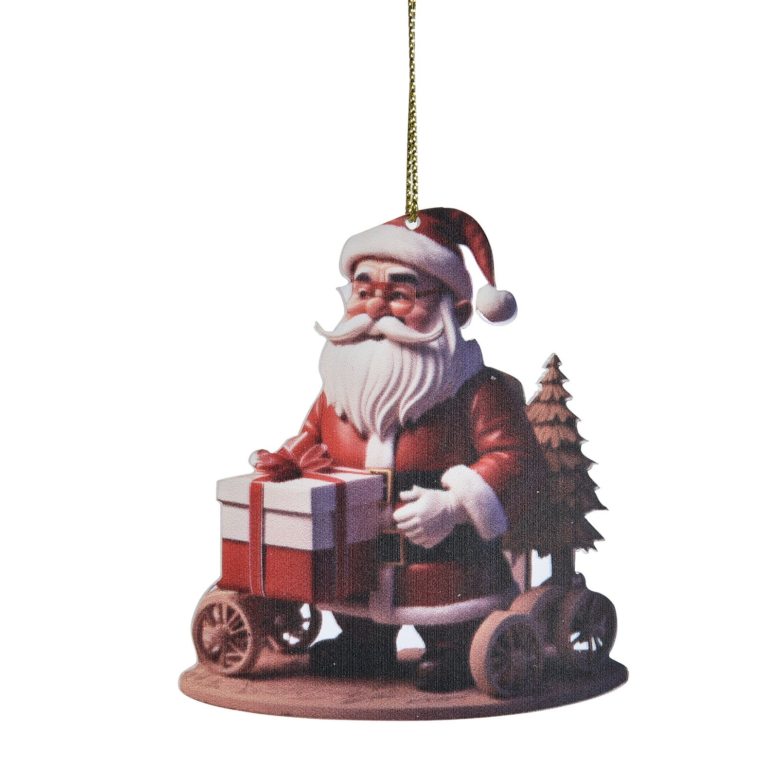 Charming Red Santa Car Pendant Fun Christmas Tree Decor & Wall