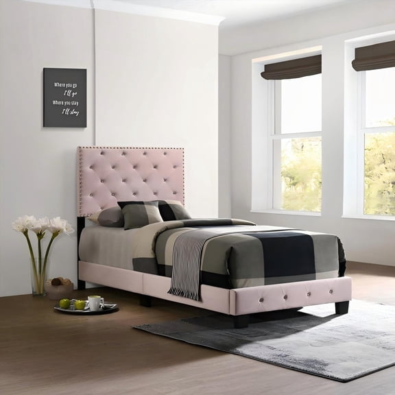 Charming Restonic Pink Twin Bed | Comfortable & Durable