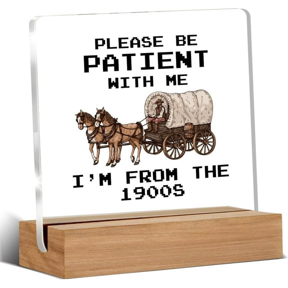 Charming Retro Acrylic Plaque - Unique Office & Home Decor, Perfect Gift for Friends, Coworkers, and Loved Ones (4x4 Inches)