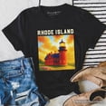 thumbnail image 1 of Charming Rhode Island State Southeast Lighthouse T-Shirt, Block Island Coastal Landmark Tee and Seaside Souvenir, 1 of 6