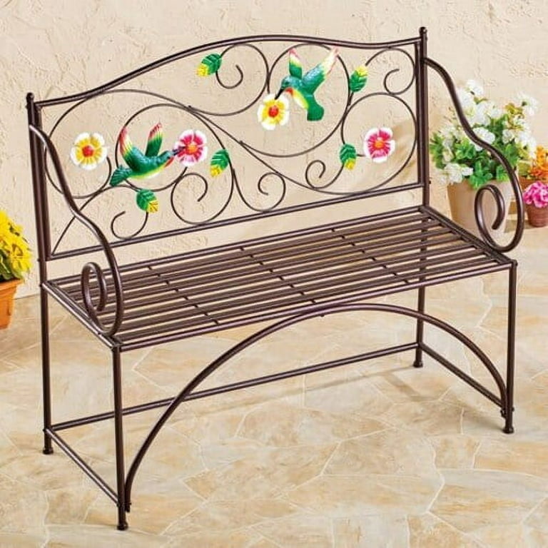 Hummingbird garden bench sale