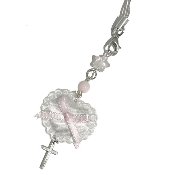 Acrylic Star Keychain Heart Shaped Pillow Pendant Pentagrams Chains Portable Bowknot Keyrings for Keys Bags Purse