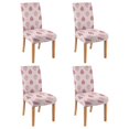 thumbnail image 1 of Charming Strawberry Dining Chair Covers Set of 4 Fresh Red Berry Design Washable Polyester Stretch Slipcovers Removable Protector for Sweet Kitchen Decor, 1 of 7