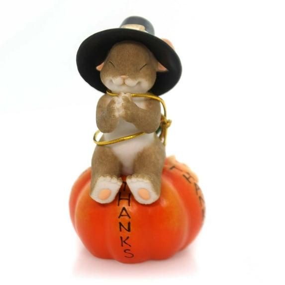 Charming Tails Thanks All The Way Around Polyresin Thanksgiving Pilgrim 30393