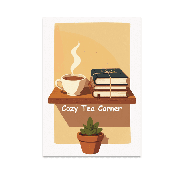 Charming Tea Corner Wall Decor - Tea Enthusiast - 13x19 Poster Print