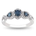 thumbnail image 1 of Charming Three Round Shape Stone Trilogy Moissanite Diamond Wedding Ring 2.25 Carat on 10k White Gold, 1 of 2