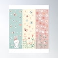 thumbnail image 1 of Charming Triptych-Style Floral Composition With A Pastel Color Palette Poster Wall Art, Modern Wall Decor For Living Room Bedroom, 8x12 UNFRAMED, 1 of 2