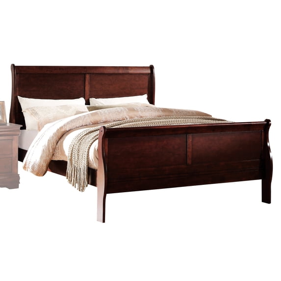 Charming Twin Bed In Cherry - Comprised Of Solid Pine, Gum Veneer, , And Particle Board Elegant Shade Timeless Design Made By Blending