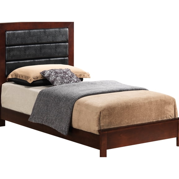 Charming Twin Bed With Cherry - Enhances Bedroom Aesthetics In Captivating Finish Provides A Spacious Rest