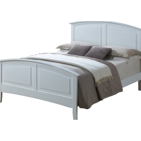 Charming White Queen Bed For A Relaxed Nighttime, 50" H X 68" W 83" D, Construction Frame, Pure Finish, Quick Assembly, Suits Various Bedroom Styles Size Serene Night's Rest, 50"h 68"w 83"d, Strong