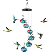 Charming Wind Chimes Hummingbird feeders,Window Bird feeders for Viewing,Bird feeders for Outdoors Hanging ant and bee Proof,Bird Seed for Outside feeders (Blue)
