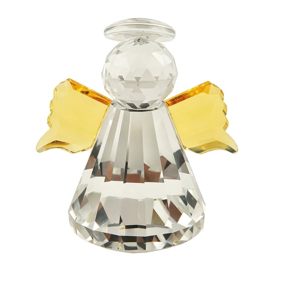 Charming Yellow Angel Figurine Decorative Desktop Ornament with Delicate Detailing and Soft Radiant Finish for Home Office, Bedroom, Nursery, or Holiday Display