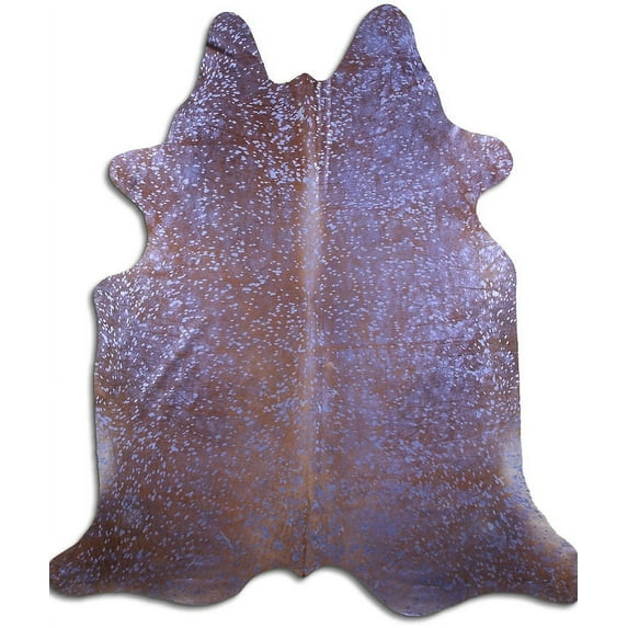 Charming cowhide rugs for sale PURPLE METALLIC ON BROWN rug
