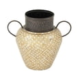thumbnail image 1 of Charmingly Styled Metal Mosaic Vase, 1 of 2