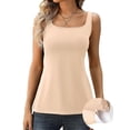 thumbnail image 1 of Charmo Womens's Cotton Tank Tops Built in Removable Padded Bra Camisole Adjustable Wider Straps Cami Shirts,S-3XL, 1 of 7