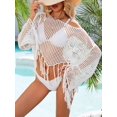 thumbnail image 1 of Charmo Crochet Cover Up for Swimwear Women Hollow Out Swimsuit Coverup Long Sleeve Beach Top, 1 of 5