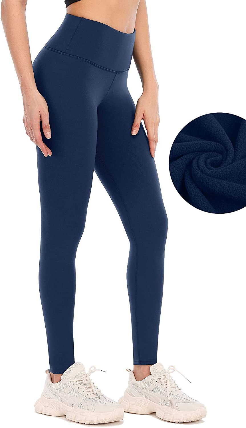 Charmo Fleece Lined Leggings Women Winter Thermal Insulated Leggings High  Waist Workout Yoga Pants with Pockets 