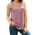 thumbnail image 1 of Charmo Flowy Camisole Tops for Womens Pleated Embroidery Tank Tops Built in Bra, 1 of 1