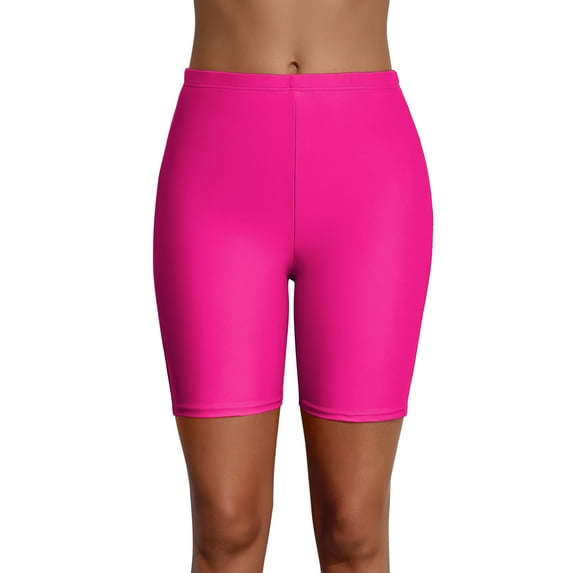 Charmo High-Waisted Swim Shorts for Women Boardshort Swim Bottom Tankini Swimwear Shorts Bike Sport Pants