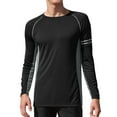 thumbnail image 1 of Charmo Mens Long Sleeve Swim Shirts Sun Protection UPF 50+ Rashguard Athletic Workout Hiking Swimwear Tops, 1 of 9