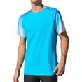 thumbnail image 1 of Charmo Mens Short Sleeve Gradient Swim Shirts Quick Dry UPF 50+ Sun Protection Rash Guards Running Hiking Swimming Tops, 1 of 9