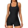 thumbnail image 1 of Charmo One Piece Tummy Control Swimsuits Womens Boyleg Sports Swimwear Racerback Bathing Suits for Women, 1 of 8