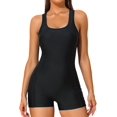 thumbnail image 1 of Charmo One Piece Tummy Control Swimsuits Womens Boyleg Sports Swimwear Racerback Bathing Suits for Women, 1 of 8