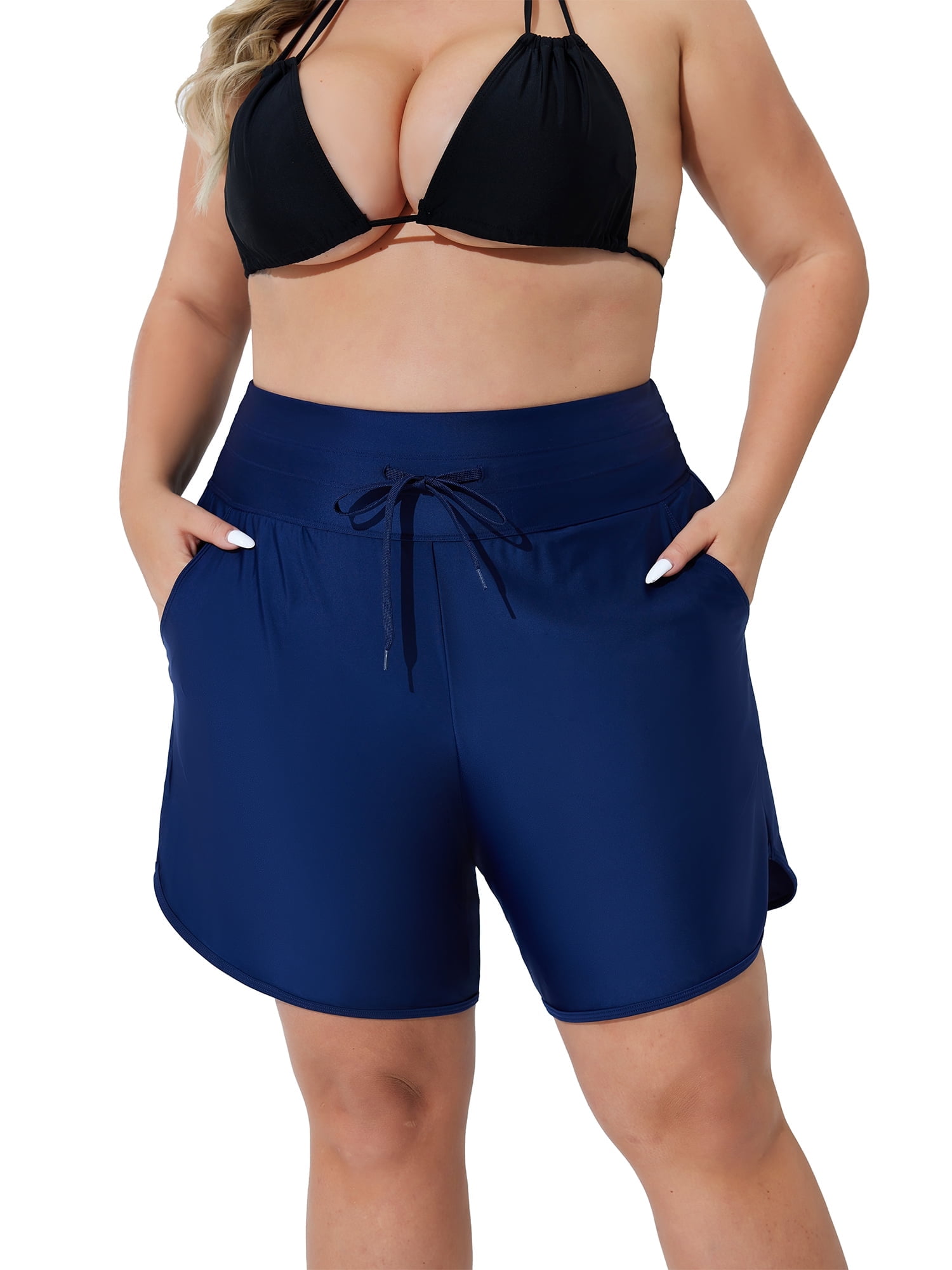 Charmo Plus Size Swim Shorts for Women High Waisted Board