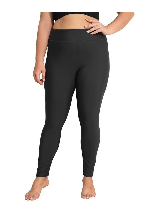 Plus Size Swimming Pants for Womens High Waisted Sport Swim Leggings UPF 50+