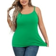 thumbnail image 1 of Charmo Plus Size Tank Tops for Womens Adjustable Strap Cotton Undershirt with Shelf Bra 1X-5X, 1 of 8