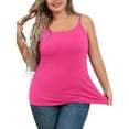 thumbnail image 1 of Charmo Plus Size Tank Tops for Womens Adjustable Strap Cotton Undershirt with Shelf Bra 1X-5X, 1 of 9