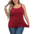thumbnail image 1 of Charmo Plus Size Tank Tops for Womens Adjustable Strap Cotton Undershirt with Shelf Bra 1X-5X, 1 of 9