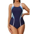 thumbnail image 1 of Charmo Racerback Sport Swimsuit for Womens Side Spliced One Piece Pro Swimwear, 1 of 8