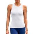 thumbnail image 1 of Charmo Ribbed Seamless Tank Top for Womens High Neck Tops Built in Bra, 1 of 6