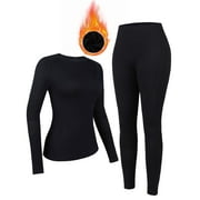 CHARMO Seamless Thermal Underwear for Womens Long Johns Thermal Suit Stretchy Ski Base Layer Sets Cold Weather Winter